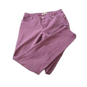 Nine West Vintage America Collection Matchstick Skinny Purple Magenta Size 28/8R